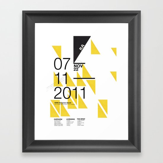 IGNS poster design Framed Art Print