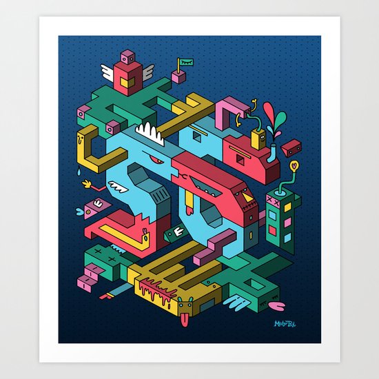 Font of all Known Ledges Art Print