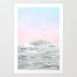 Waves | Ocean Unicorn Colors | Sea Water | Beach Art Print