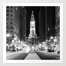 Philly by Night Art Print