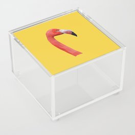 Pink flamingo polygon animal art Acrylic Box