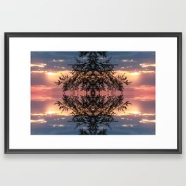 Silhouette and Sunsets Framed Art Print