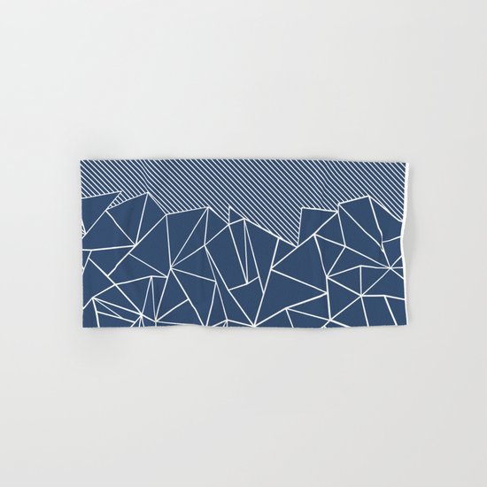 Ab Lines 45 Navy Hand & Bath Towel