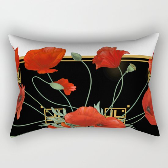 Poppy Stravaganza Rectangular Pillow