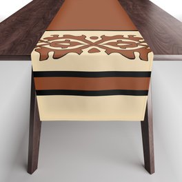 Oriental rug beige and burnt orange Table Runner