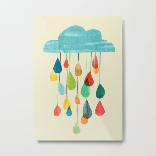 cloudy with a chance of rainbow Metal Print
