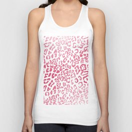 Abstract Hipster Girly Pink White Leopard Animal Print Unisex Tank Top