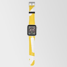 It Is What It Is. Typography Funky Quote Saying Words, Minimal Positivity Bright Yellow, Fun Quirky Eclectic Bohemian Contemporary Modern Apple Watch Band