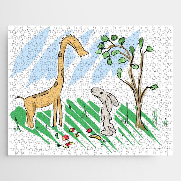 Bunny and Giraffe Jigsaw Puzzle