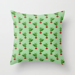 Farmers Market Radishes Pastel Drawing Throw Pillow