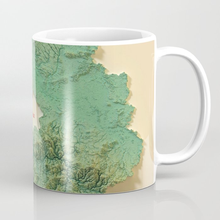 Bohemia map modelled in 3d effects Coffee Mug