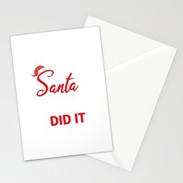 Dear santa my sister did it quote Stationery Cards