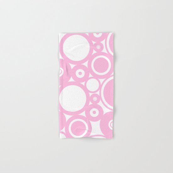 Abstract dots and circles - abstract patterns - pink #Society6 Hand & Bath Towel