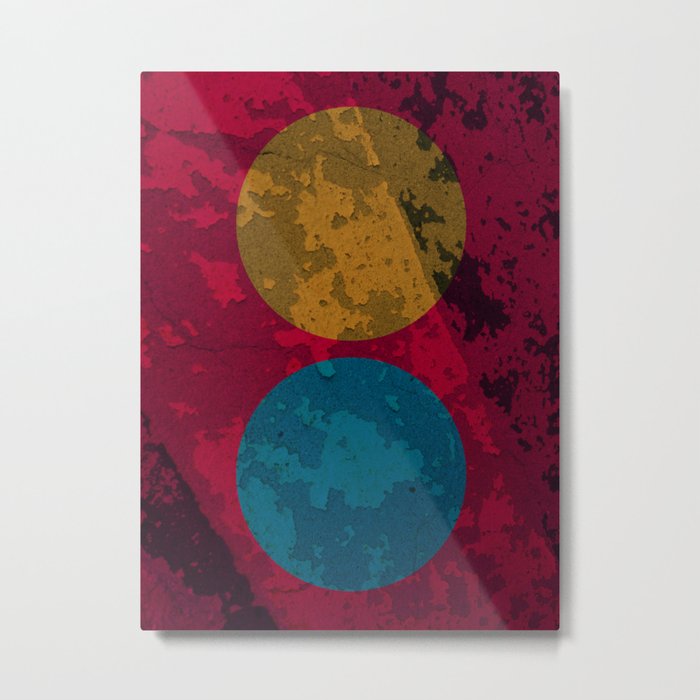 Sun and Earth Abstract Art Landscape Minimalism Metal Print