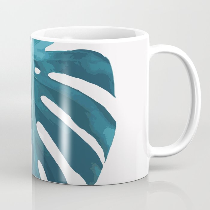 Monster palm leaf print Coffee Mug
