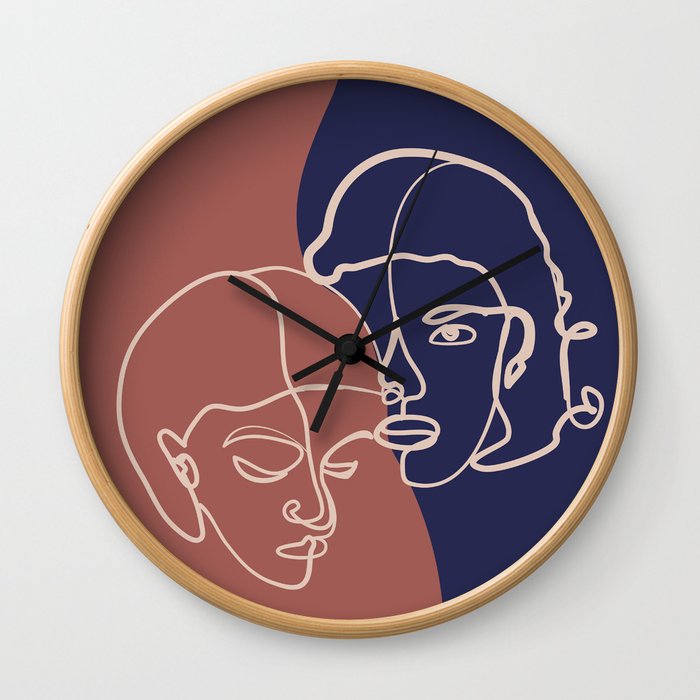 two faces Wall Clock