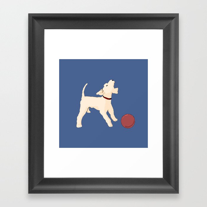 Terrier barking Framed Art Print
