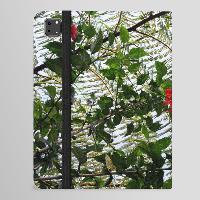 Bali Jungle Impression With Hibiscus iPad Folio Case