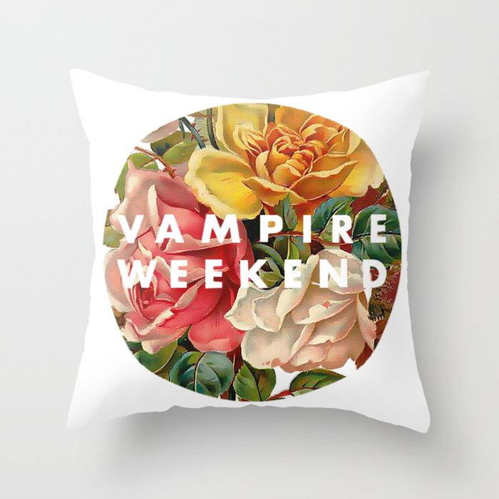 Vampire Weekend vintage flowers Throw Pillow