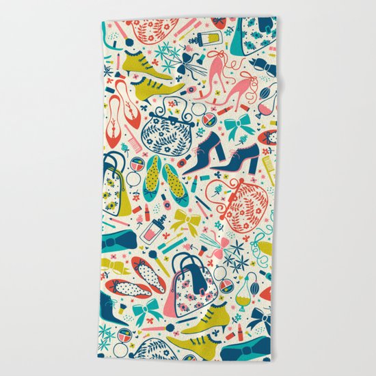 Heels and Handbags Beach Towel
