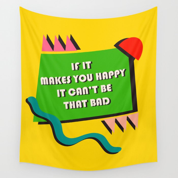 Happy Vibes Wall Tapestry