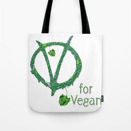 V for Vegan Tote Bag