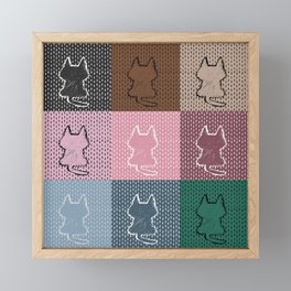 Back Cat-Mix Framed Mini Art Print