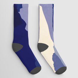 Japanese Torii Mountain Landscape Socks