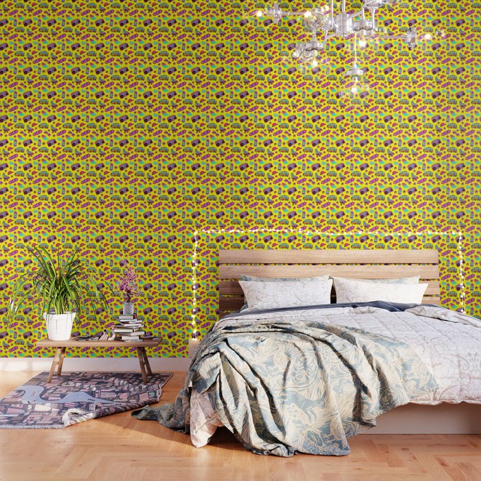 Old Times Fun Yellow Wallpaper By Innapoka Society6