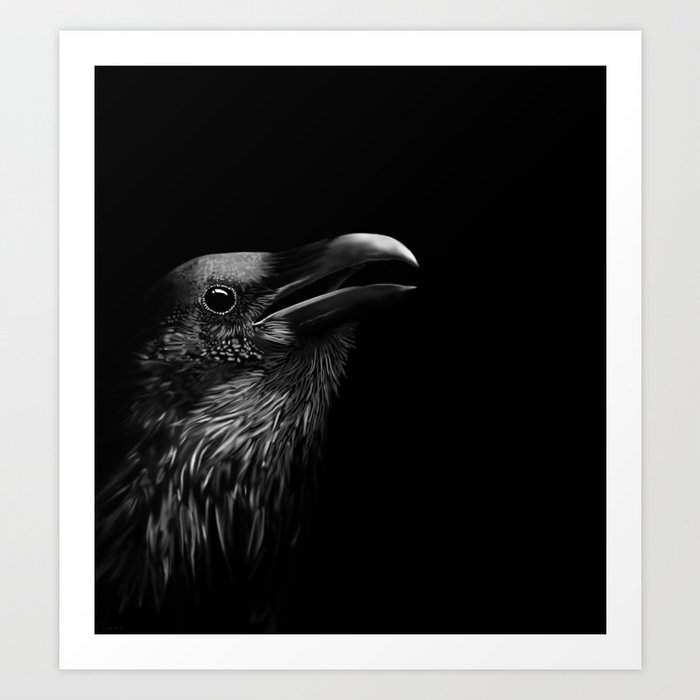 Dark Raven Art Print