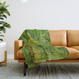 Green moss carpet No2 Throw Blanket