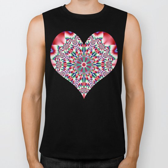Decorative colourful patterns in a kaleidoscope design Biker Tank