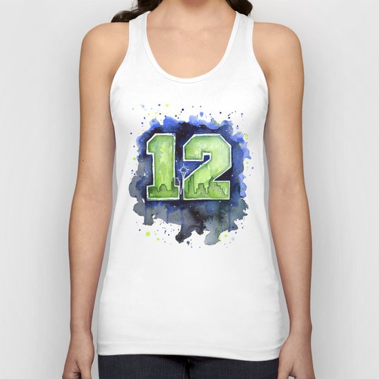 12th Man Seahawks Seattle Go Hawks Art Unisex Tank Top