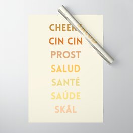 Cheers In Different Languages  Wrapping Paper