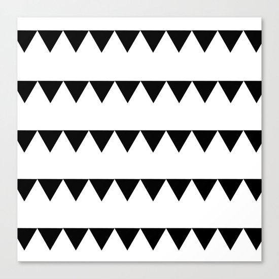 TRIANGLE BANNERS (Black) Canvas Print