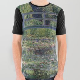 Water Lilies and the Japanese Bridge by Claude Monet All Over Graphic Tee