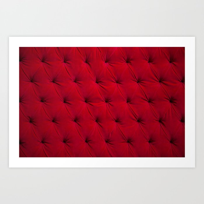 Padded red velvet texture Kunstdrucke