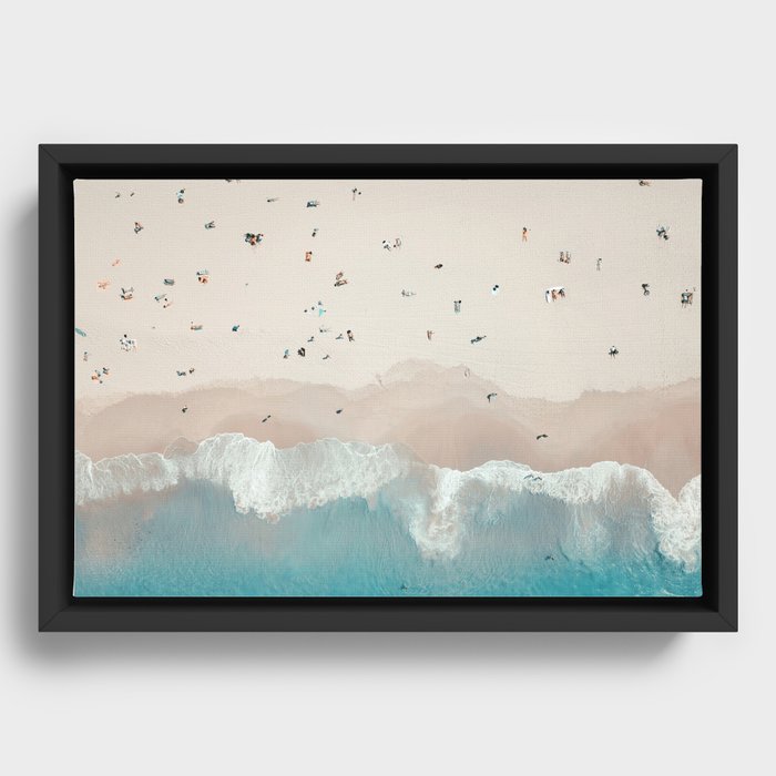 Bondi Beach Waves  Framed Canvas