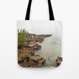 Little Eddy Bay of Pigs Cuba Playa Larga Caribbean Island Tropical Beach Ocean Geology Rocks Nature Tote Bag