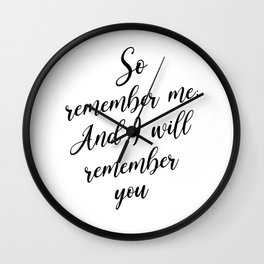 So Remember Me So I Will RememberYou - Quran 2:152 Wall Clock