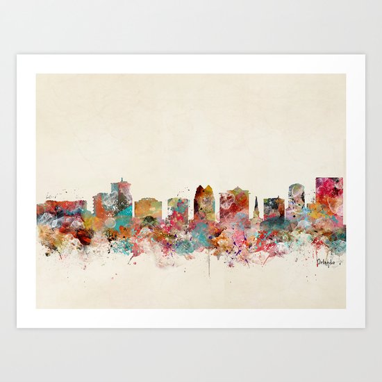 orlando florida skyline Art Print