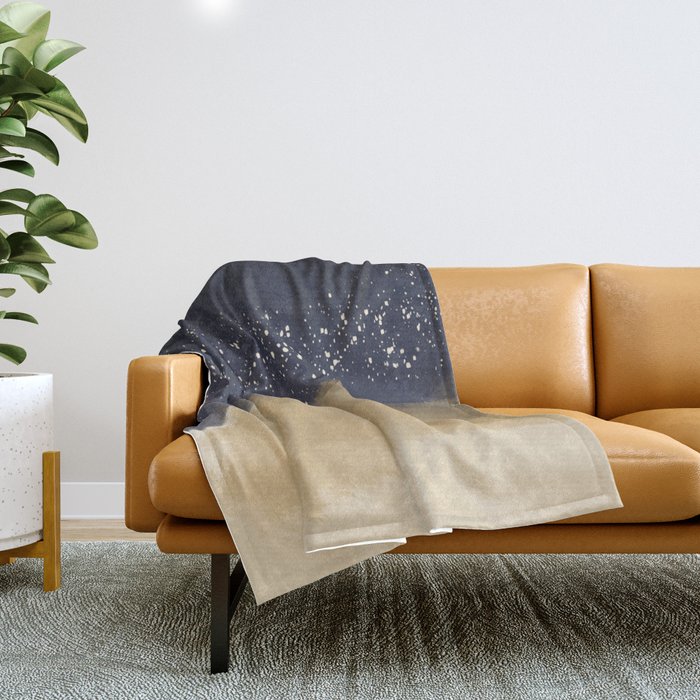 Golden speckles large abstract Throw Blanket