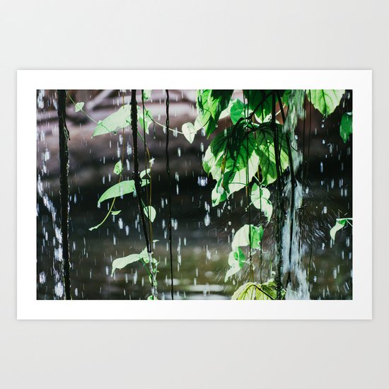 Behind A Waterfall Art Print