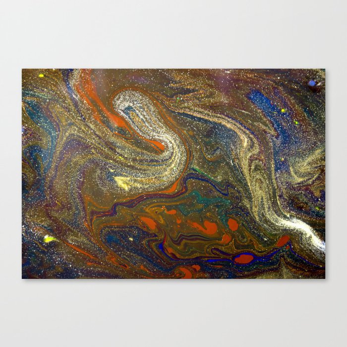 Glitter Oil Paint Canvas Print By Newburydesigns Society6