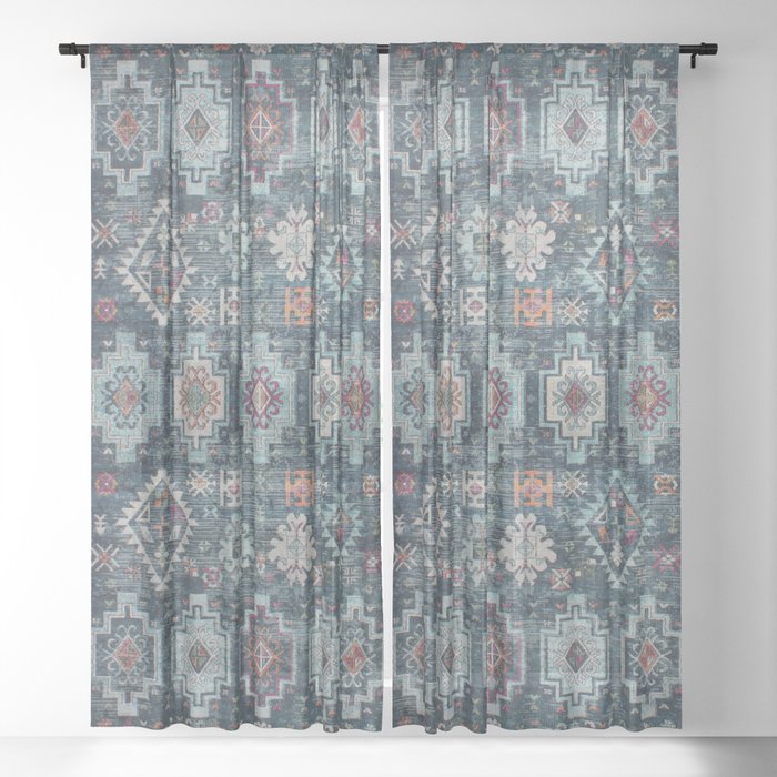 Heritage Moroccan Berber Design  Sheer Curtain