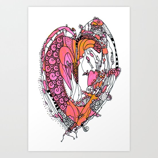 Anatomy Of a Heart Art Print