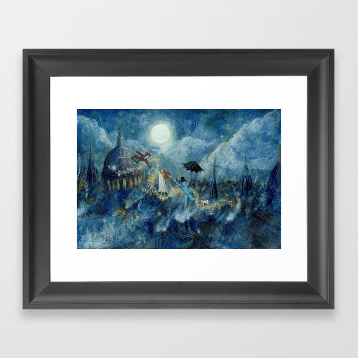 An Awfully Big Adventure - Peter Pan - Nursery Decor Framed Art Print