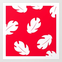 Lilo Hawaiian Floral Leaves Art Print By Keishad Society6