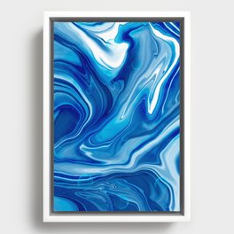Water Marbling Framed Canvas