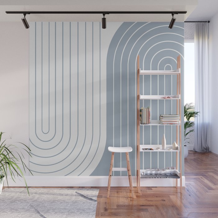 Two Tone Line Curvature LXVI Wall Mural
